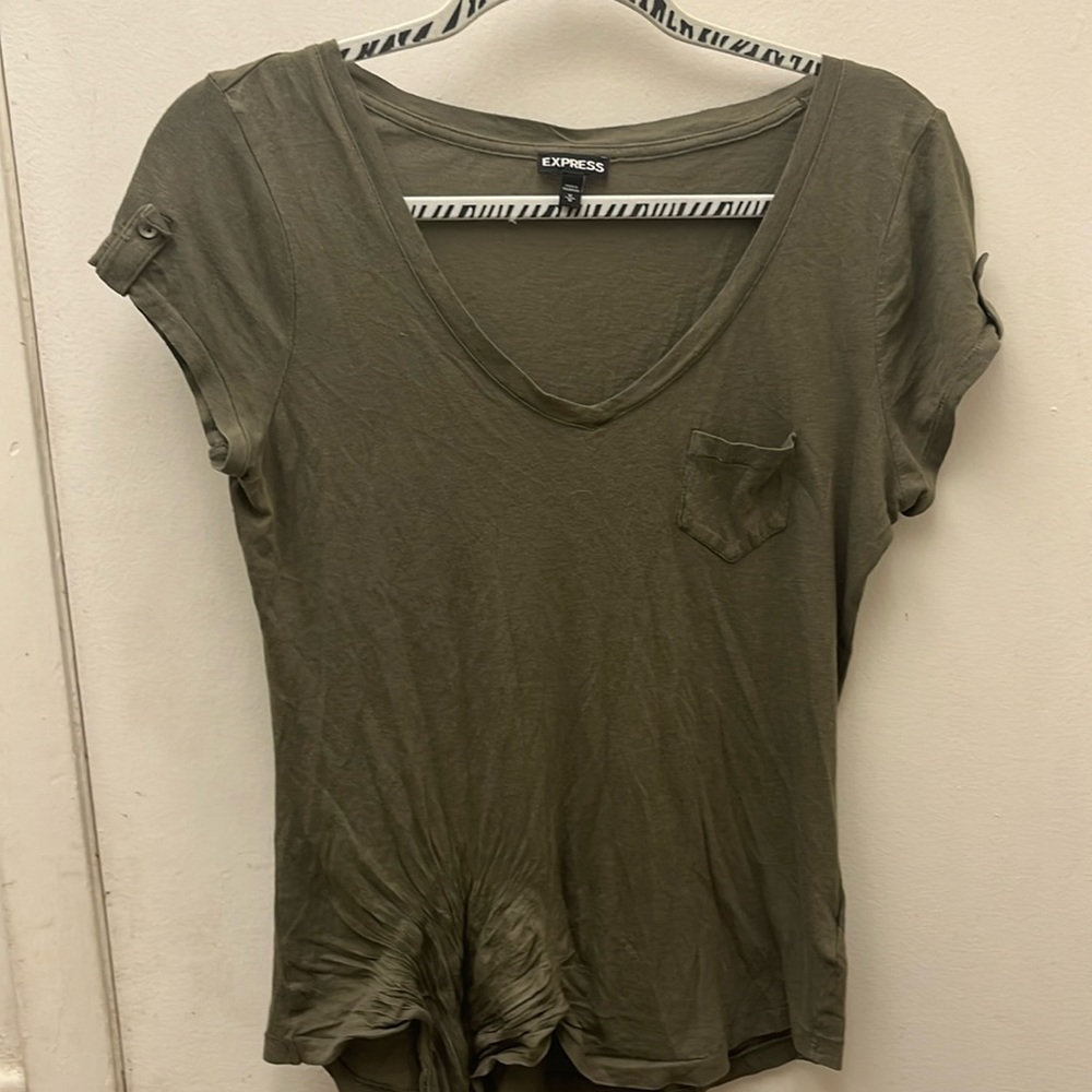 Express Olive colored t shirt - Picture 9 of 16